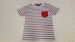 Striped T-shirt white With Red and blue Stripe