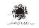 Construction Abrasion Resistant Linear Contact Wire Rope 8 x 25 Fi