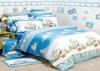 Blue Flat Kids Bed Sheet Sets Single / Double Reactive Eco-friendly For Teenager