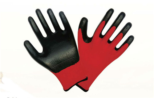Black nitrile gloves Nylon gloves 13 needle polyester gloves labor insurance gloves