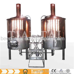 red copper brewhouse and fermenting equipment
