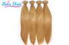 Blonde Unprocessed Straight European Human Hair Extensions Wefts