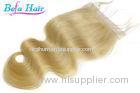8" / 12" Body Wave Virgin 100% Human Hair Weave Closure Yellow / Red