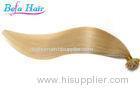 100% Virgin U Tip Ash Blonde / Light Brown Hair Extensions With No Synthetic