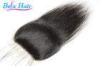 Unprocessed Silk Straight Brazilian Hair Lace Closure With No Shedding