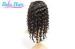 Unprocessed Deep Curl Bleached Knots Human Hair Full Lace Wigs 1# 1B# 2# 4# color