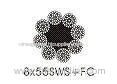 JIS / ASTM Standard lifting wire rope 8 x 55 SWS , Parallel Laid Rope