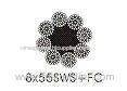 JIS / ASTM Standard lifting wire rope 8 x 55 SWS , Parallel Laid Rope