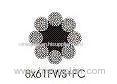 Parallel Laid Linear Contact Galvanized Wire Rope 8 x 61 FWS