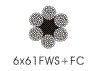 Linear Contact Parallel Laid Steel Wire Rope 6 x 61 FWS for Mining