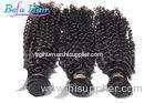 100% Unprocessed Kinky Curl Peruvian Human Hair Extensions with No Tangle