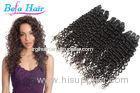 Customized Wine Red / Brown / Grey Mongolian Hair Extensions For Black Women