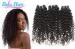 Natural Black Tangle Free Mongolian Curly Hair Extensions Grade 7A Virgin Hair