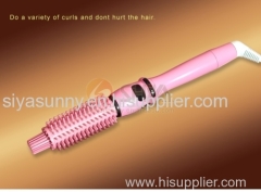 Instant heat protein professional handle can rotate brush iron best hair brush curling iron SY-919