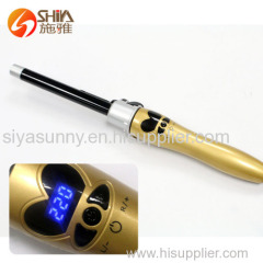 pretty cute LCD magic electric rotary electric hair curler curling iron from china