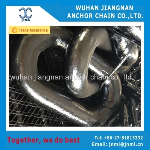 U1 U2 steel high strength black bitumen marine studless anchor chain (skype: qizhou2008)