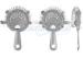 Anti Rust Stainless Steel Kitchen Tools , 4 Ear Cocktail Shaker And Strainer