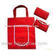 Red Foldable Promotional Gift Bags Canvas Shopping Tote Eco Friendly