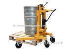 Manual Hand Hydraulic Drum Dumper For Transport With Braking Rear Castor