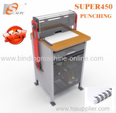 Electric heavy duty punch machine and double wire binding machine