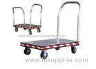 Aluminum Anti - skidding Board Hand Truck cart with Two Swivels / Rigid Casters