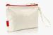 White Cotton Large Travel Cosmetic Bags Hanging Cosmetic Cases Custom