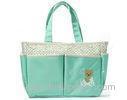 Light Green Fabric Cute Baby Diaper Bags / Stylish Baby Changing Bags