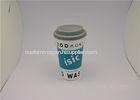 Memorable Wedding Souvenirs Starbucks Ceramic V Shaped Mug With Silicone Lid