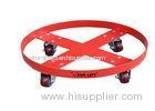 Steel Red 55 Gallon Drum Dolly , Drum Transport Equipment Easy To Operate