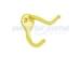 Zinc Alloy Decorative Door Hardware Polished Brass Double Prong Robe Hook 2-1/3"