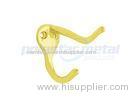 Zinc Alloy Decorative Door Hardware Polished Brass Double Prong Robe Hook 2-1/3"