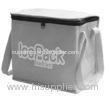 Portable Nonwoven Insulated Cooler Bags For Promotional , Grey / Blue