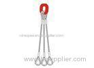 3 Legs Thimbled Eye 6 x 37 Wire Rope Slings / Oblong Link with ASTM steel