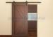 2000mm Rail Satin Black Steel Modern Decorative Sliding Barn Door Hardware Kits