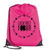 Durable Waterproof Drawstring Backpack Red / Custom Polyester Bags