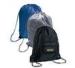 Polyester Drawstring Backpack Promotional Gift Bags in Black , Blu , Grey