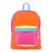 Multicolored Fashionable High School Backpacks for Girls , Orange / Red / Blue
