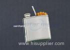 Customized 2 In 1 Stainless Steel Engraved Hip Flask / Cigarette Holder