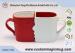 Handle Mug Couples Coffee Mugs Lover Cup DIY Available Red White 320ml/11oz