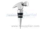 3-1/2" Polished Chrome Zinc Alloy / Brass Hammer Wine Bottle Stoper