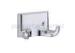 Hospital Bathroom Hardware Accessories 2-1/2" Width Polished Chrome Double Robe Hook