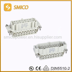 heavy duty industrial multipole connector HDC 16P+E