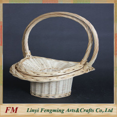 Rustic wicker flower baskets and planters metal flower pot holder