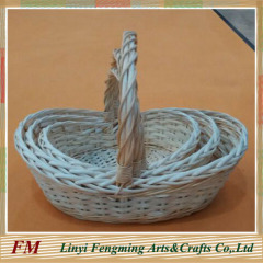 Pure handmade wedding decoration wicker gift basket for wedding decoration
