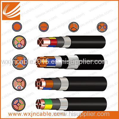 0.6/1KV VV33-Copper Conductor PVC Insulated Steel Wire Armoured PE Sheathed Power Cable
