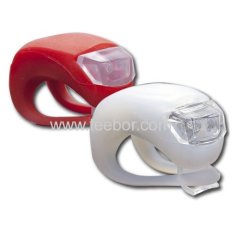Super-Bright Waterproof Silicon LED Bike Light SET Front+Rear Safety Light Combo with Lithium Wafer Batteries