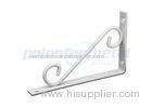 200mm Height Satin White Painting Steel Scroll Shelf Brackets For Building