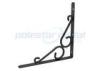 300mm Height Scroll Heavy Duty Steel Shelf Brackets With Black Painting