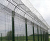 Rigid 358 Welded Mesh Fence With Razor Barbed Wire on top
