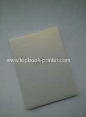 Adhesive case bound hardback book lined with sponge